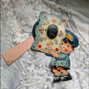 Vintage Valentine card with mechanical movement